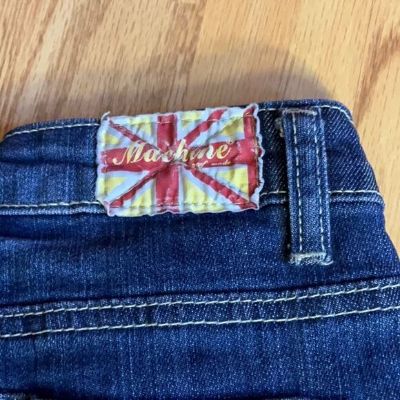 MACHINE BRAND distressed denim shorts in size small with roll up cuff - Picture 10 of 12